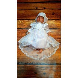 Beautiful White Christening/Baptise/Special Occasion Dress with Bonnet Style EMMA