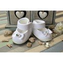 Baby Girl Beautiul Velvet White Christening/Baptism Shoes Style M020