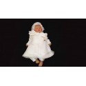 White Fleece Baby Girl Outfit style FL01