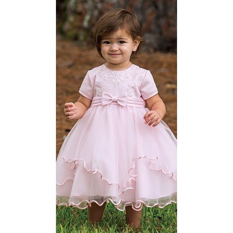 Sarah Louise Pink Ballerina Length Flower Girls/Special Occasions Dress Style 070055-2