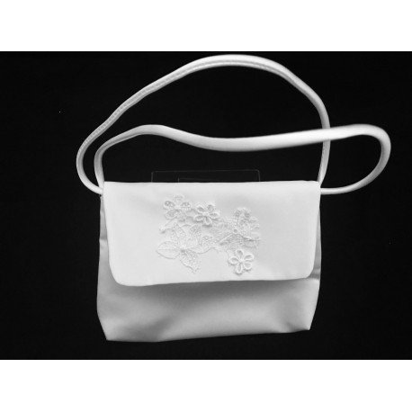 Communion Handbag with Lace on Flap style Emi06