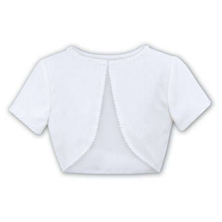 White First Holy Communion/Special Occasion Bolero from Sarah Louise Style 057001-3