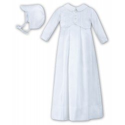 Sarah Louise Christening White Baby Boy Gown with Bonnet Style 001176