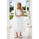 White&Light Turquoise Confirmation Dress 5/SM/18