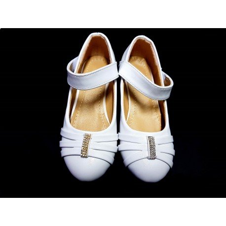 Leather White First Holy Communion Shoes Style A102