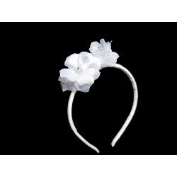 White First Holy Communion Headband Style OP-409
