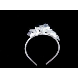 White First Holy Communion Headband Style OP-24