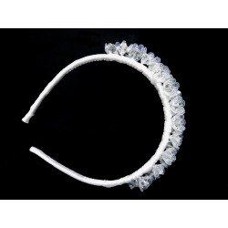White First Holy Communion Headband Style OP-15
