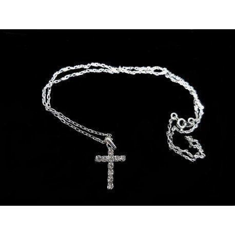 Silver First Holy Communion Necklace with Cross Style NECKLACE002
