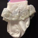 Ivory Baby Girl Christening/Special Occasion Ladybird Lace Socks Style 5006/007/05