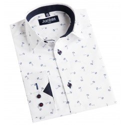 White/Navy First Holy Communion/Special Occasion Shirt Style SHIRT NO.2