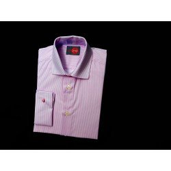 One Varones Pink/White Striped First Holy Communion/Special Occasion Shirt Style 10-06070 10