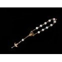 Baptism Baby Bracelet 10th Rosary White/Gold Style ROSARY 01