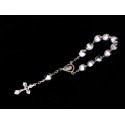 White/Silver Baptism Baby Bracelet 10th Rosary Style ROSARY 22
