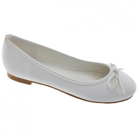 White Leather First Holy Communion/Special Occasion Shoes Style 910