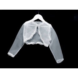 White First Holy Communion/Special Occasion Bolero with Lace Style CB019