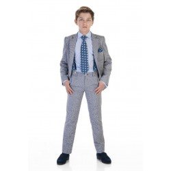 2 Piece Elegant Grey/Navy First Holy Communion/Special Occasion Suit Style 10-03032