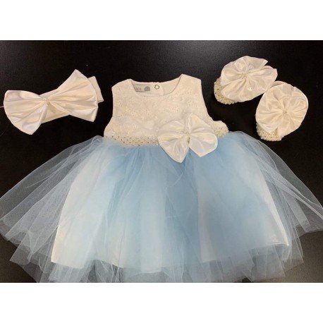 Baby Girl Special Occasion Dress, Shoes & Headband Style 05003-S