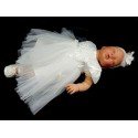 Baby Girl Christening 3 Pieces Ivory Set Style 365325