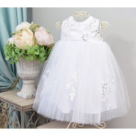 White Baby Girl Christening/Special Occasion Dress Style ROYAL