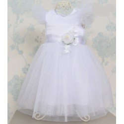 White Handmade Baby Girl Christening Dress Style NADIA