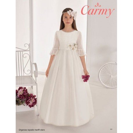 Handmade Ivory Elegant First Holy Communion Dress Style 101