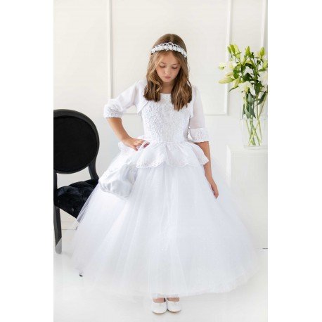 Handmade White First Holy Communion Dress Style T-844