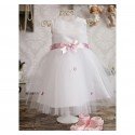 White/Pink Christening/Special Occasion Dress Style SUSAN