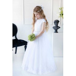 Handmade White First Holy Communion Dress Style MICHELLE