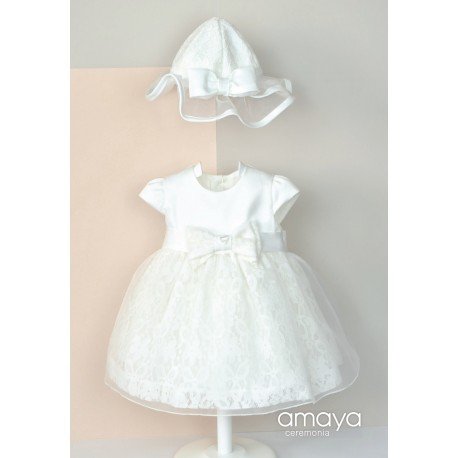 Handmade Ivory Lace Christening Baby Girl Dress Style 512020MC