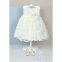 Amaya Handmade Lace Christening Ivory Dress Style 512024SM