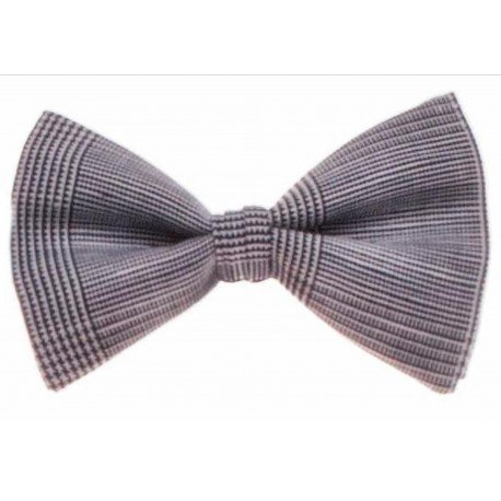 GREY CHECKERED FIRST HOLY COMMUNION/SPECIAL OCCASION BOW TIE STYLE 10-08015D
