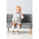 Chequered Gray Baby Boys Special Occasion Outfit Style A777K GRAY