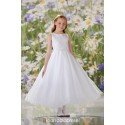 JOAN CALABRESE WHITE TEA-LENGTH FIRST HOLY COMMUNION DRESS STYLE 120349