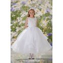 JOAN CALABRESE WHITE TEA-LENGTH FIRST HOLY COMMUNION DRESS STYLE 120347