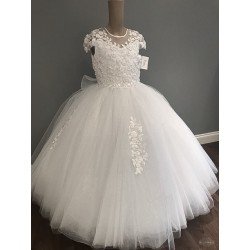 HANDMADE WHITE FIRST HOLY COMMUNION DRESS STYLE T-930