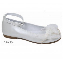 SPANISH IVORY FIRST HOLY COMMUNION SHOES BY TINNY SHOES STYLE 14215