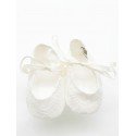Marla Handmade Ivory Christening Baby Girl Shoes Style M591