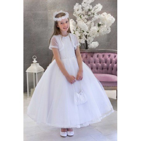 Beautiful White First Holy Communion Dress LOTUS
