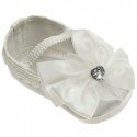 IVORY BABY GIRL CHRISTENING SHOES STYLE B91