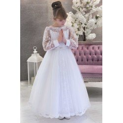 Handmade White First Holy Communion Dress Style HELENE