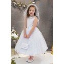 Handmade White First Holy Communion Ballerina Length Dress Style SOPHIA