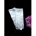 WHITE SATIN FIRST HOLY COMMUNION GLOVES STYLE 809