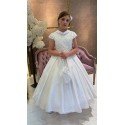 HANDMADE WHITE FIRST HOLY COMMUNION DRESS STYLE T-880