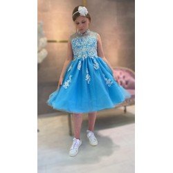 TURQUOISE CONFIRMATION DRESS STYLE SHEILA MARY LC