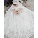 TETER WARM HANDMADE BABY GIRL IVORY CHRISTENING GOWN STYLE B21L