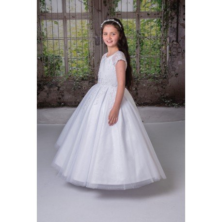 Sweetie Pie First Holy Communion White Dress Style 4064