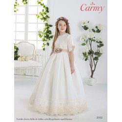 CARMY HANDMADE IVORY/PINK UNIQUE FIRST HOLY COMMUNION DRESS STYLE 2312