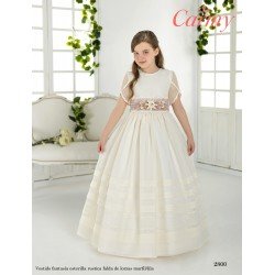 CARMY HANDMADE IVORY/PINK UNIQUE FIRST HOLY COMMUNION DRESS STYLE 2800