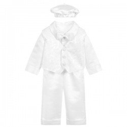Beau Kid Baby Boys White Christening Suit Style Chr-3